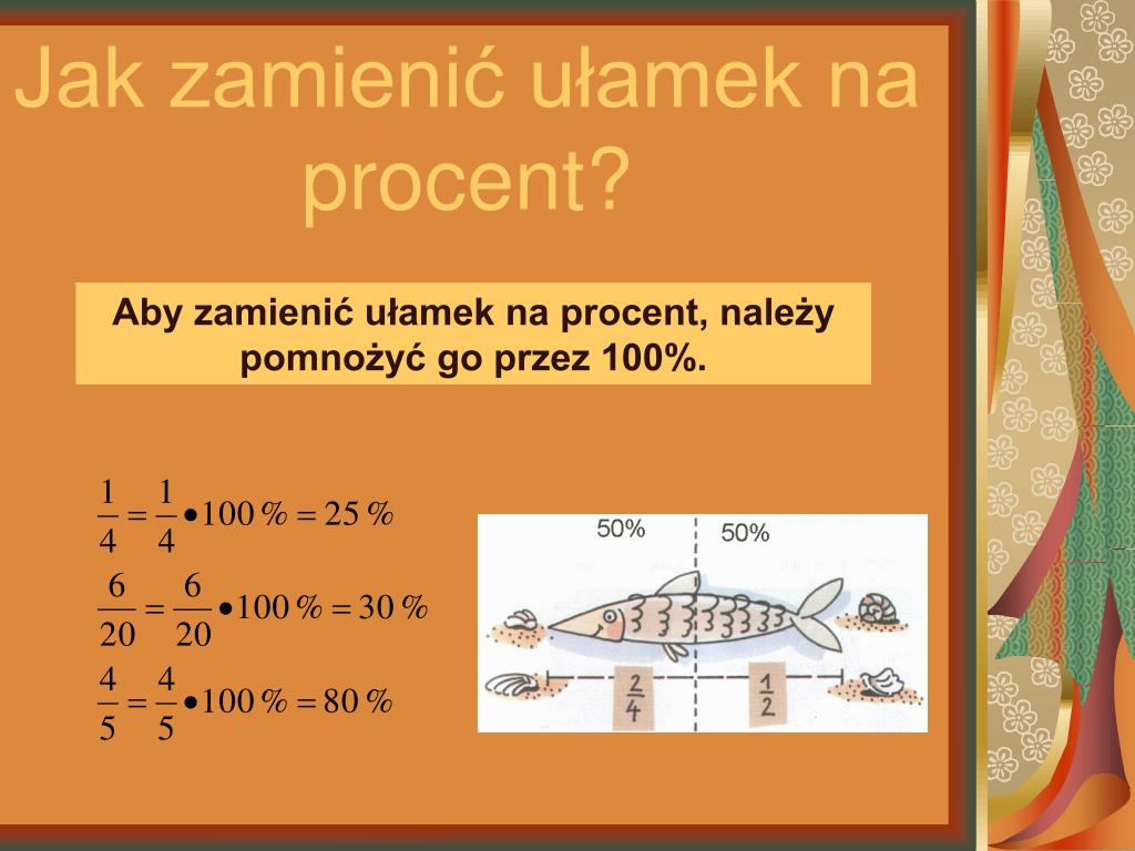 Jak Zamienić Procent Na Ułamek PPT - Procenty w pigułce PowerPoint Presentation, free download - ID