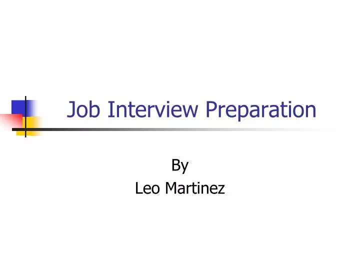 job interview preparation n.