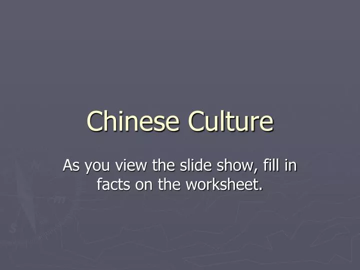 chinese culture n.