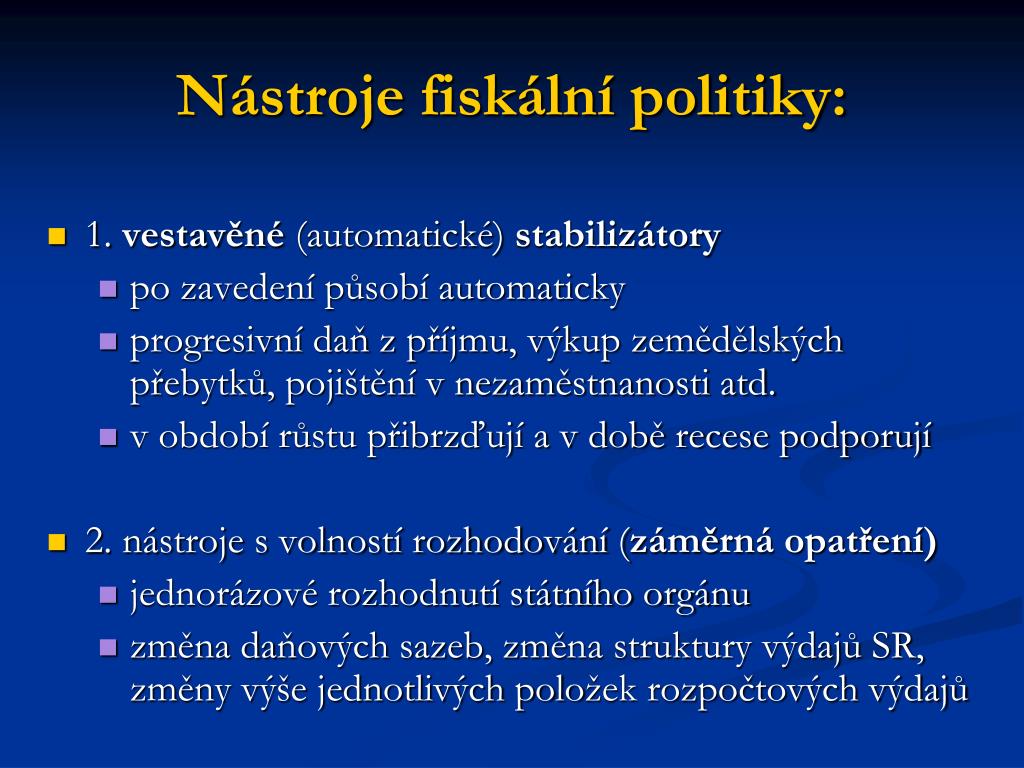 PPT - Fiskální politika PowerPoint Presentation, free download - ID:4930774