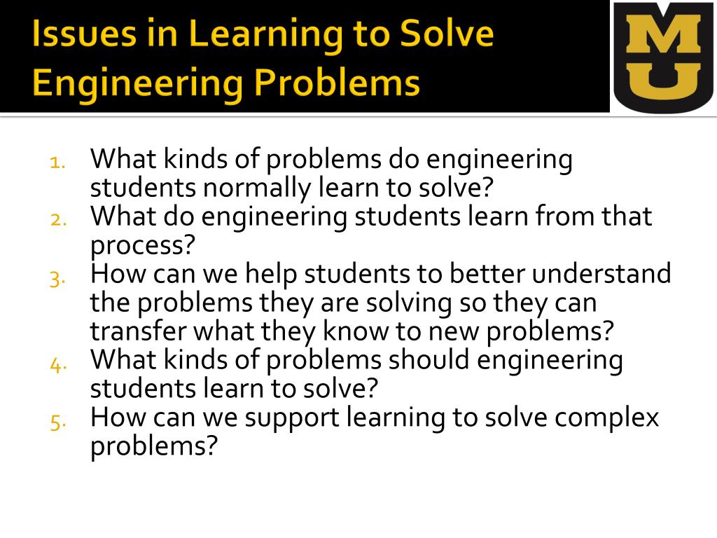 problems to solve engineers