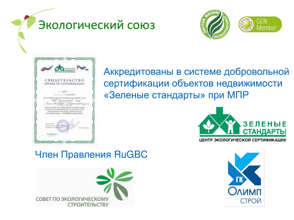 Зеленая сертификация