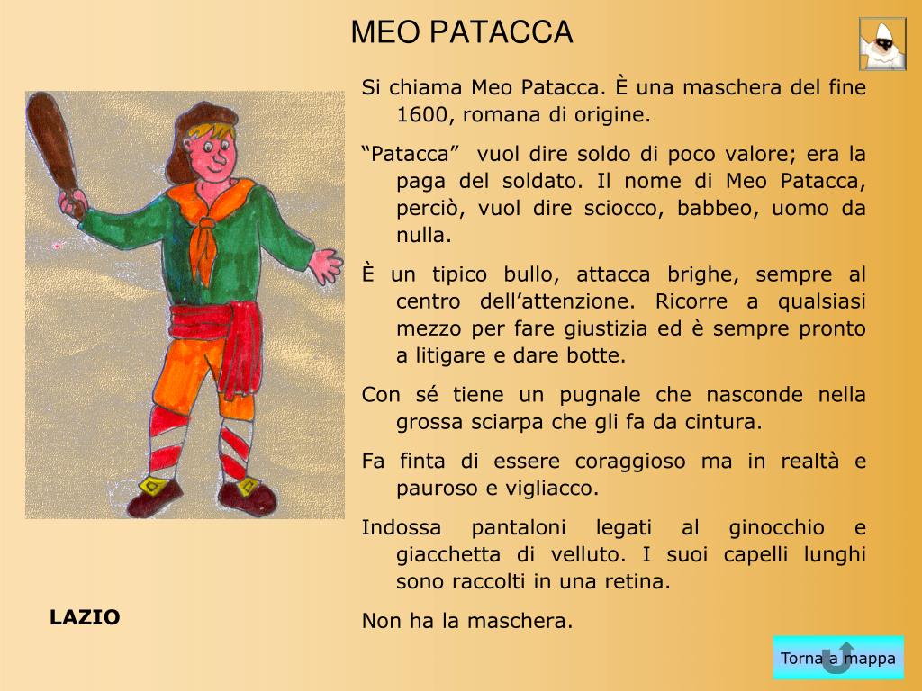 PPT - Le maschere nelle tradizioni regionali italiane PowerPoint  Presentation - ID:4935201