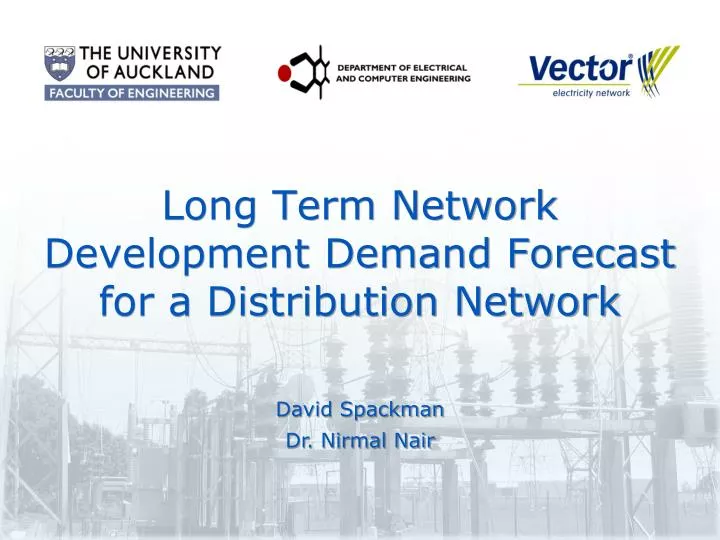 long term network development demand forecast for a distribution network n.