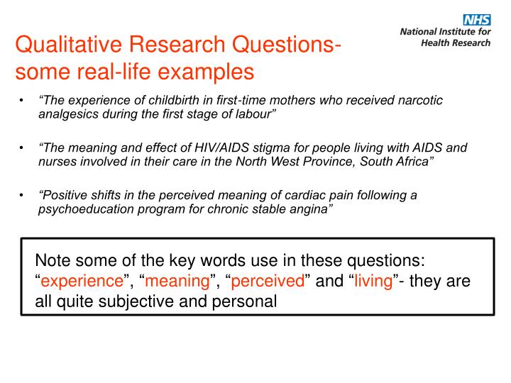 what does a qualitative research question look like
