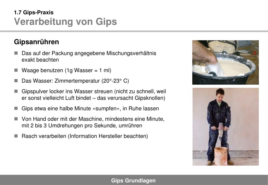 PPT Gips als Bau und Werkstoff PowerPoint Presentation, free download ID4936606