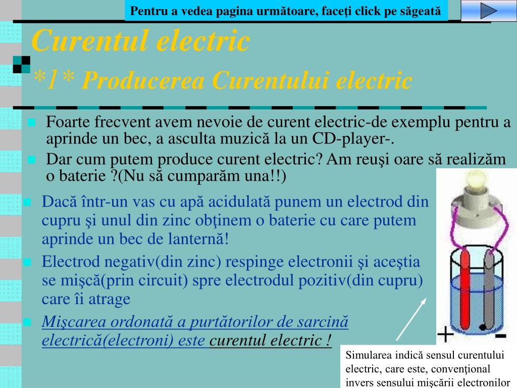 PPT - Curentul electric *1* Producerea Curentului electric PowerPoint  Presentation - ID:4938176