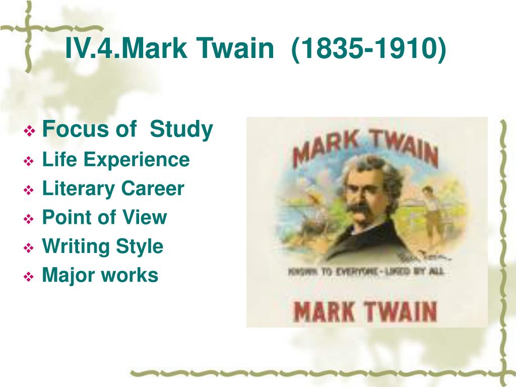 Реферат: Mark Twain Essay Research Paper In Mark