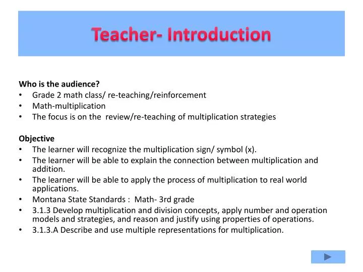 PPT Teacher Introduction PowerPoint Presentation, free download ID
