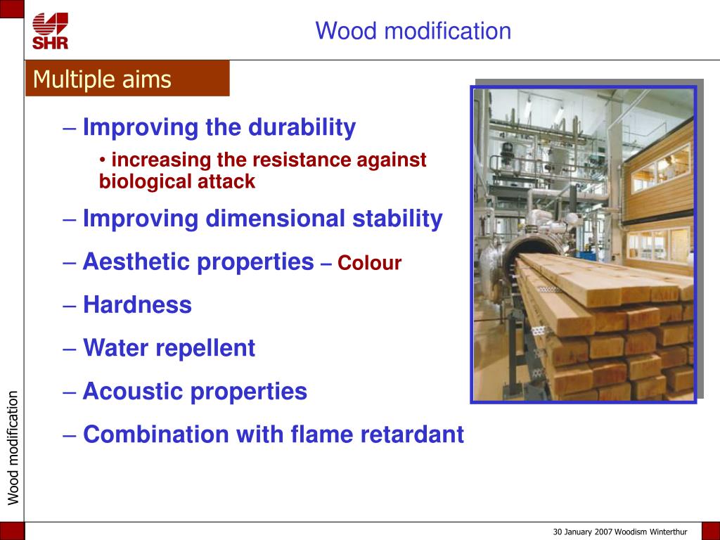PPT Modification of wood new chances for timber use PowerPoint