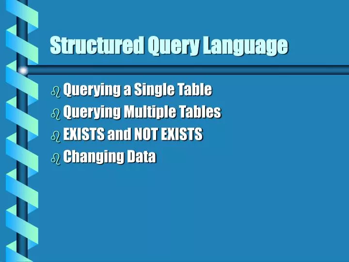 PPT - Structured Query Language PowerPoint Presentation, free download ...
