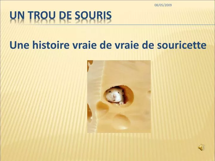 PPT Un trou de souris PowerPoint Presentation, free download ID4940567 — free download