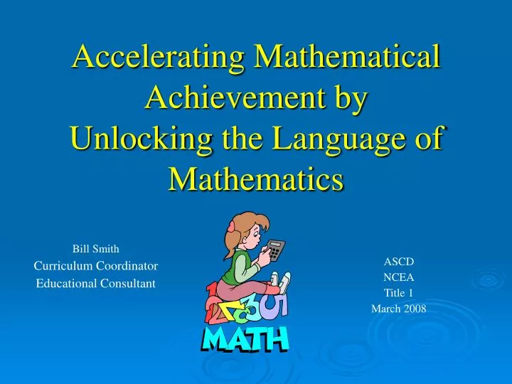 accelerating mathematical achievement by unlocking the language of mathematics n.