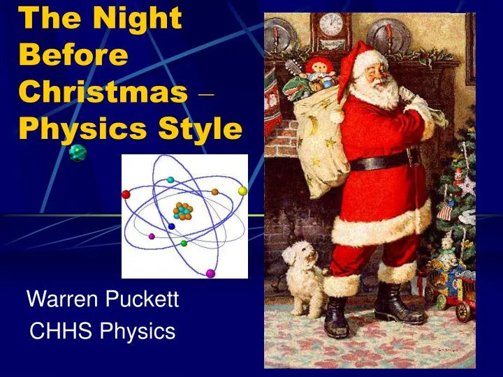 PPT The Night Before Christmas Physics Style PowerPoint