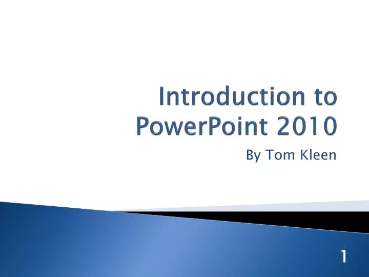 introduction to powerpoint 2010 n.