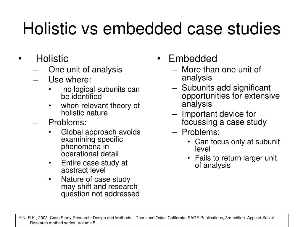 holistic multiple case study design