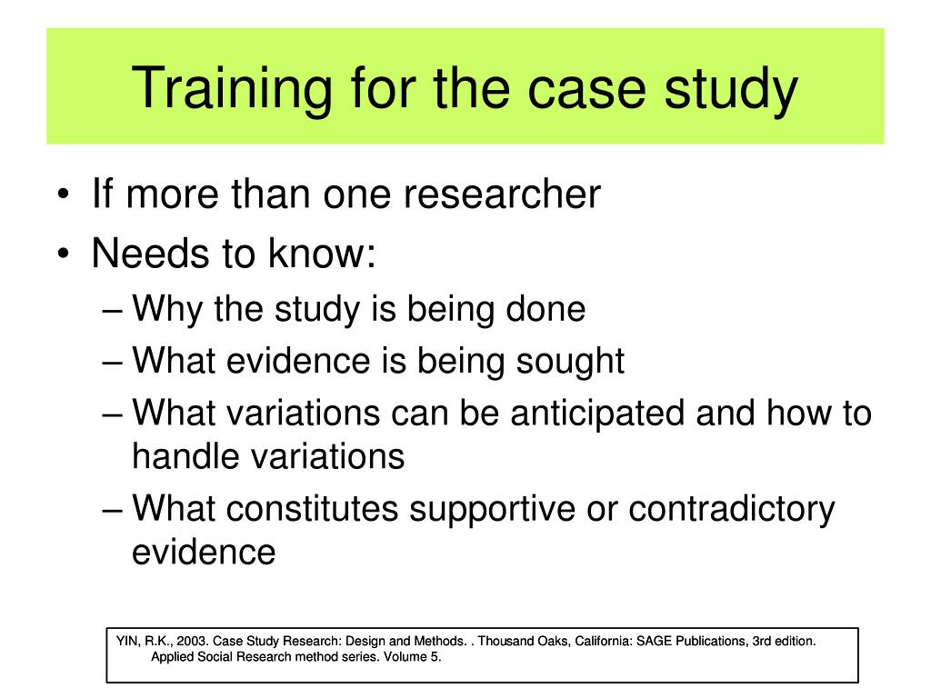 case study of training problem