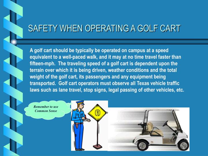 PPT Golf Cart Safety Policy PowerPoint Presentation ID4944398