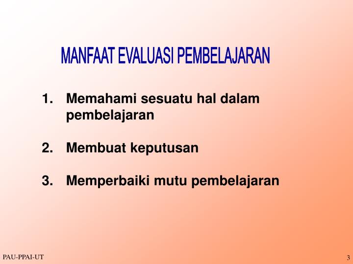 PPT - EVALUASI PowerPoint Presentation - ID:4944422