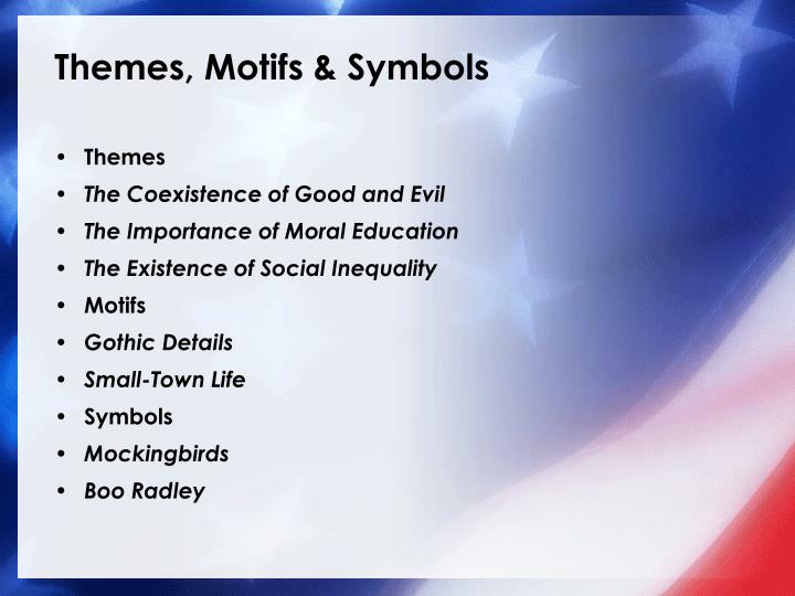 symboles and themes and motifs in symboles and themes and motifs in