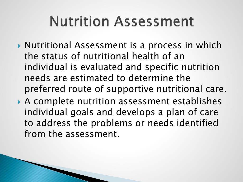 nutritional assessment assignment