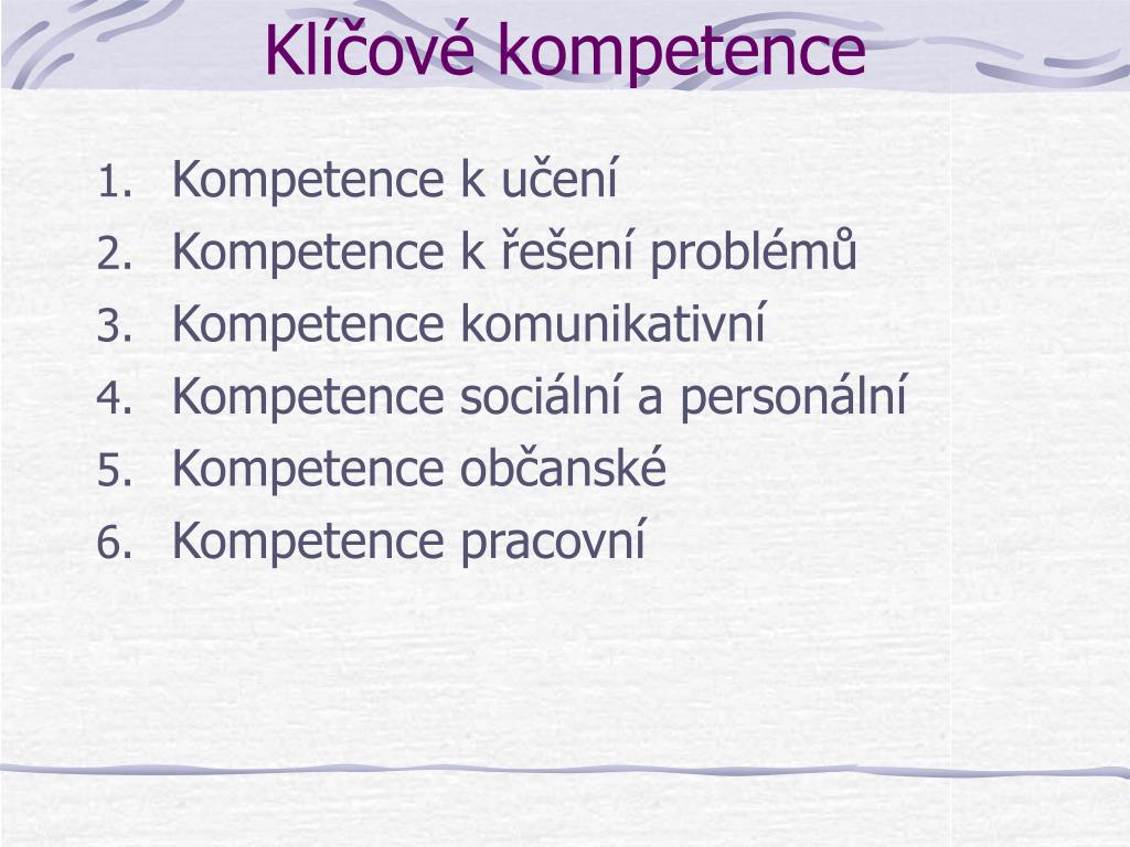PPT - Klíčové kompetence PowerPoint Presentation, free download - ID:4945641