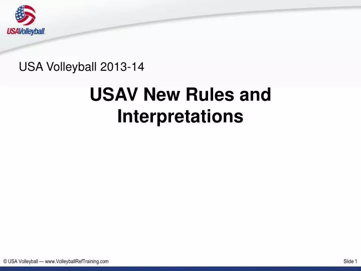 PPT USAV New Rules and Interpretations PowerPoint Presentation, free
