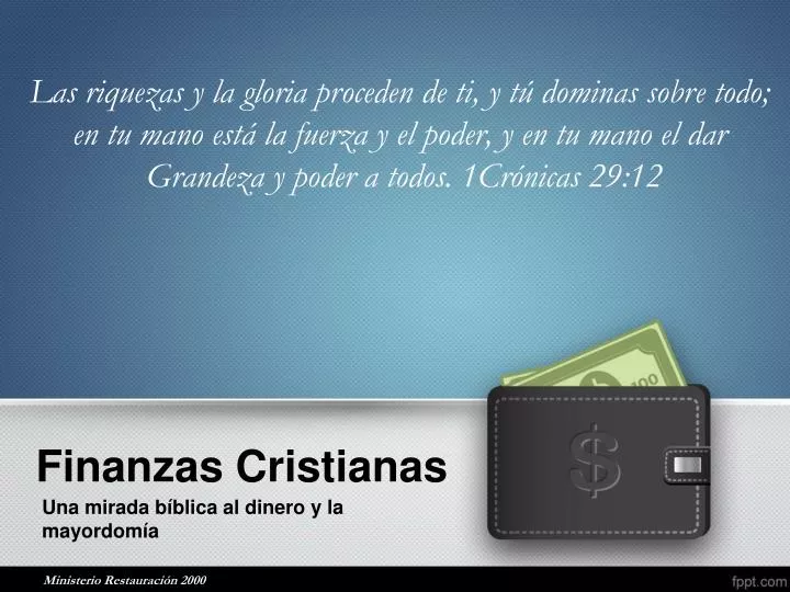 PPT - Finanzas Cristianas PowerPoint Presentation, free download -  ID:4946708