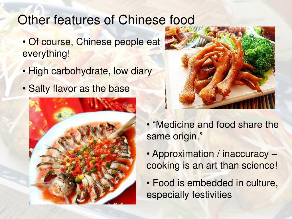 presentation of chinese food