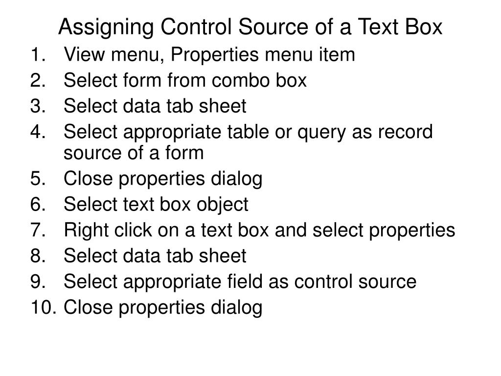 PPT - Building Queries and Forms in MS Access XP PowerPoint ...