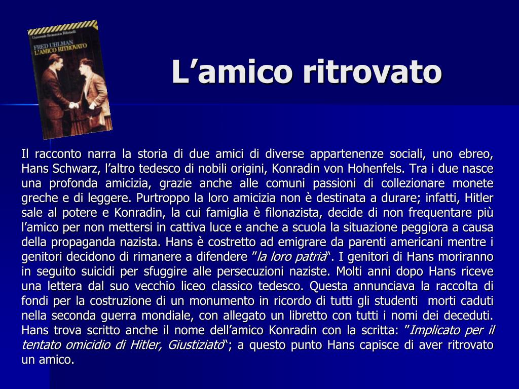 L'amico ritrovato”: una storia di amicizia al tempo del Nazismo