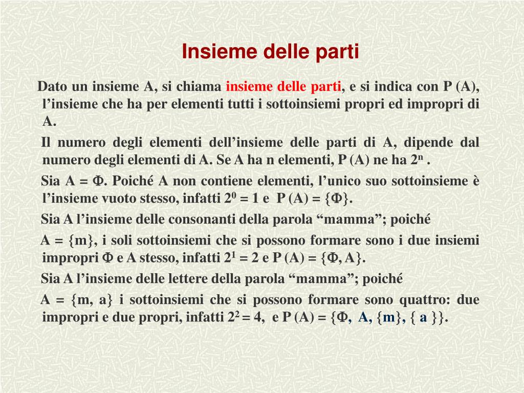 PPT - Concetto d’insieme Rappresentazione degli insiemi PowerPoint ...