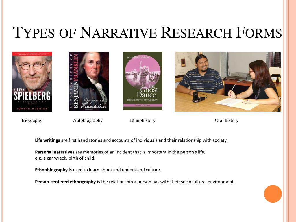 types of narrative research design