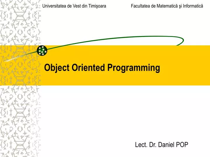 PPT - Object Oriented Programming PowerPoint Presentation, free ...
