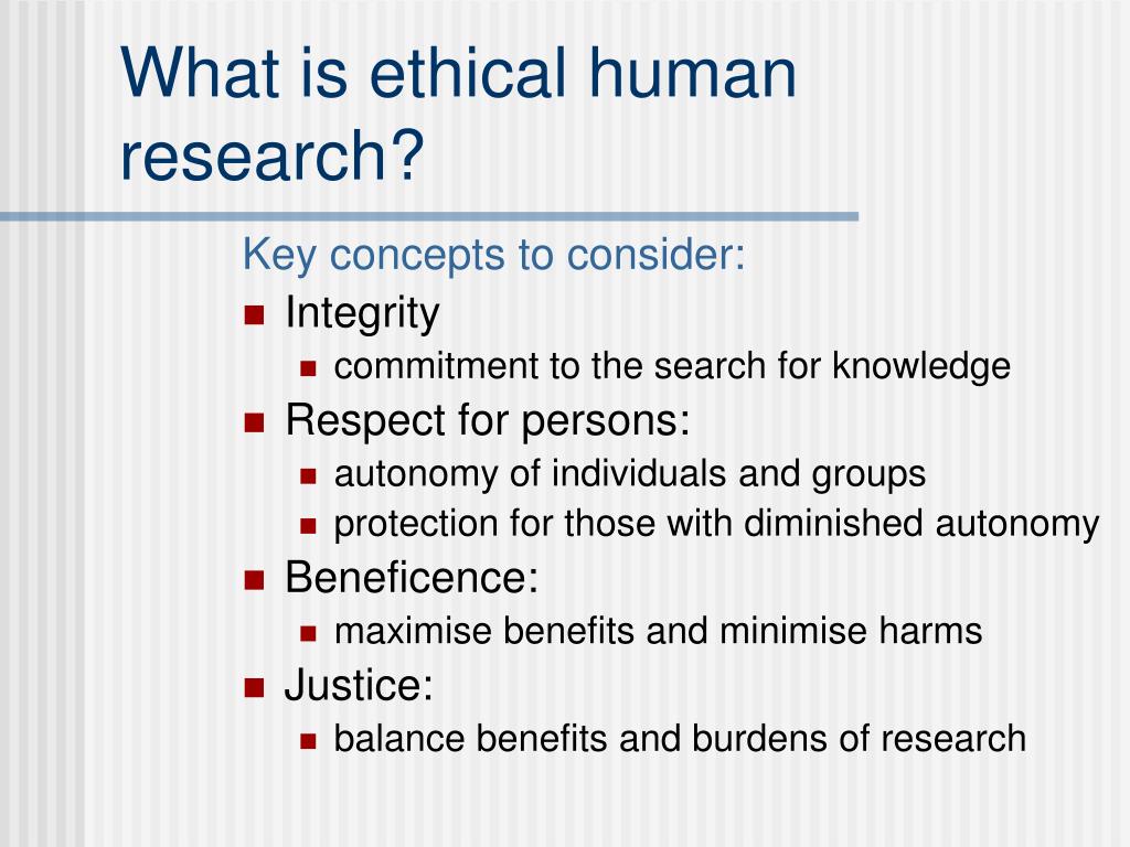 ethical concerns regarding research on human subjects