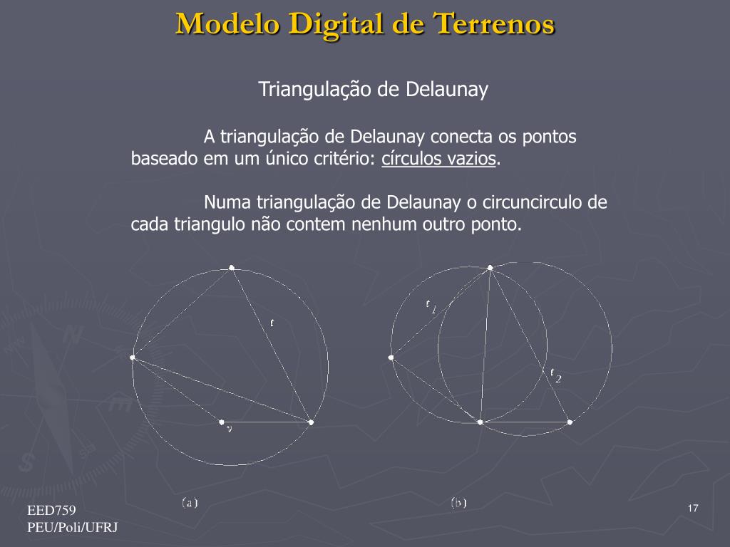 TriangulaçTriangulaç˜Triangulação de Delaunay para definir valores de