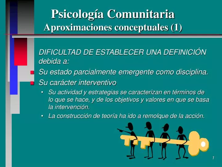 PPT - Psicología Comunitaria Aproximaciones Conceptuales (1) PowerPoint ...