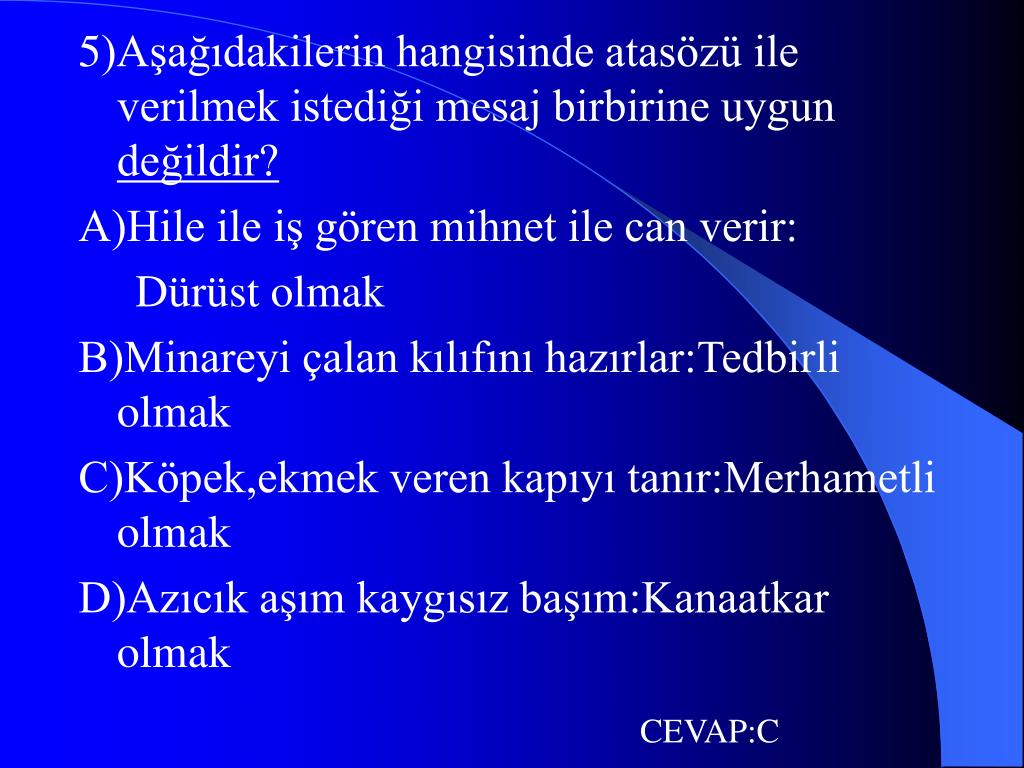 PPT DEYİMLER VE ATASÖZLERİ PowerPoint Presentation, free download