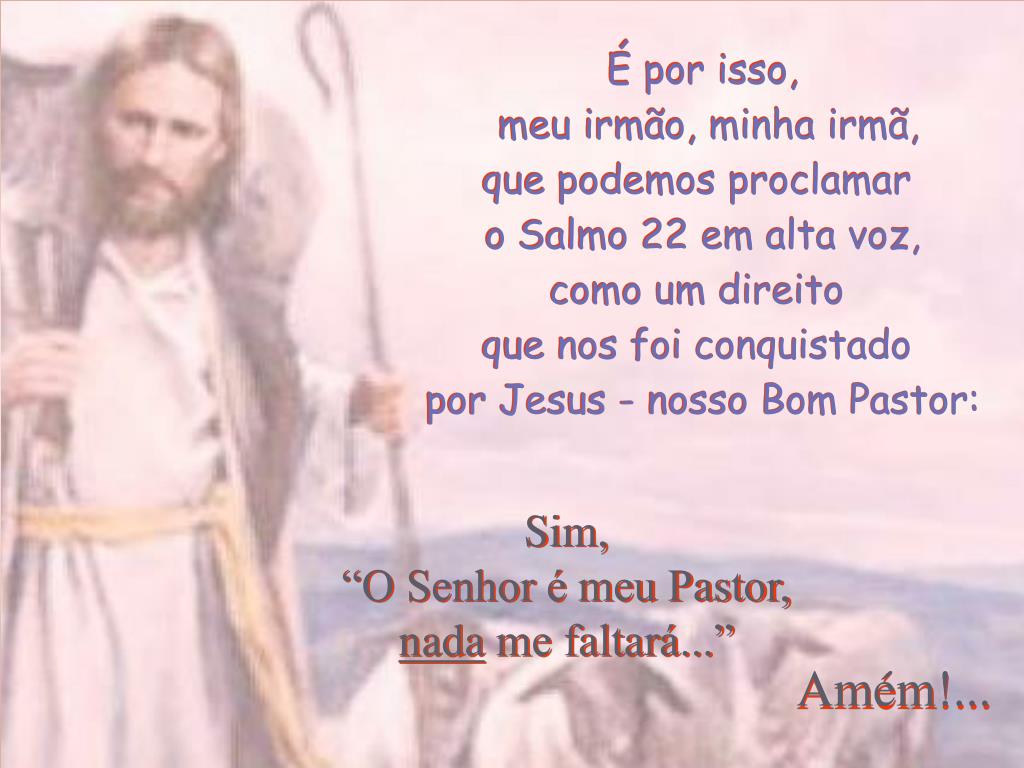 PPT - "O Senhor é meu pastor" PowerPoint Presentation - ID:4957848