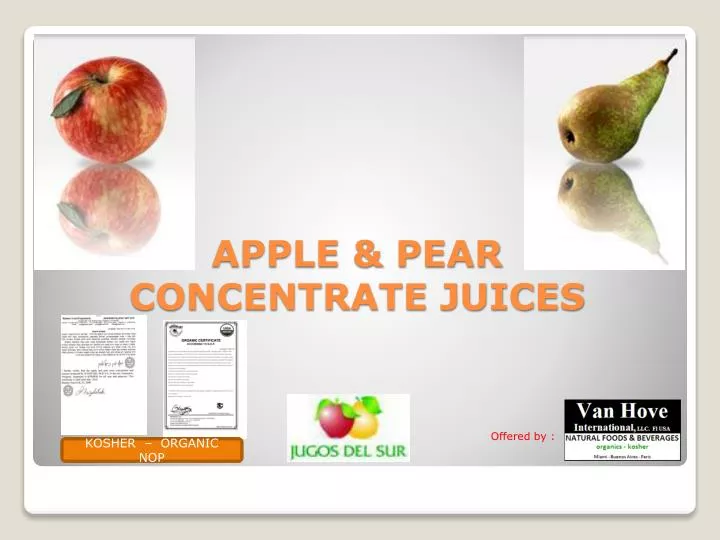 apple pear concentrate juices n.