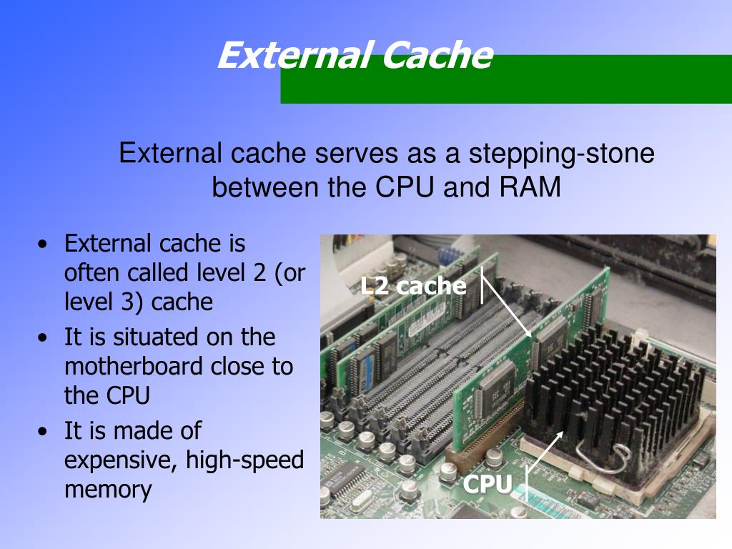 Cache memory shop on motherboard