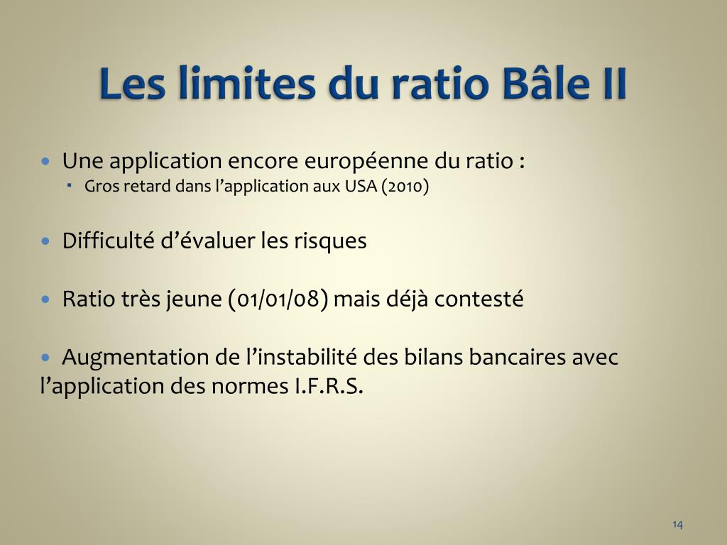PPT - Exposé n°4: « Les limites du ratio Bâle II » PowerPoint Presentation  - ID:4962520