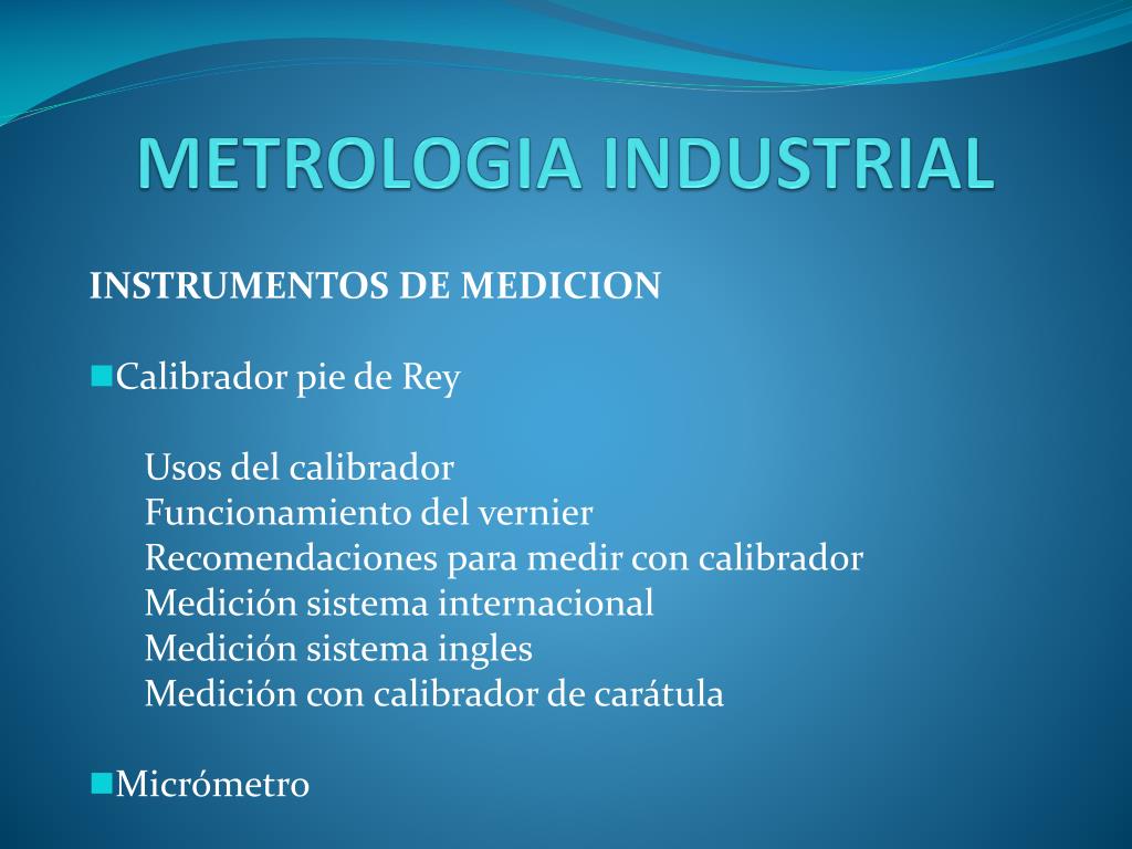 PPT - METROLOGIA INDUSTRIAL PowerPoint Presentation, free download -  ID:4963529