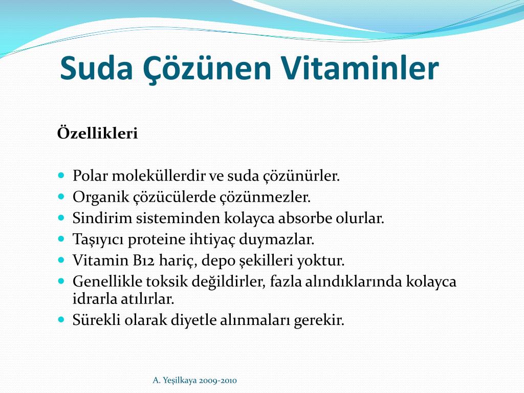 PPT - Vitaminlerin Ortak Özellikleri ve Sınıflandırılması PowerPoint  Presentation - ID:4963953