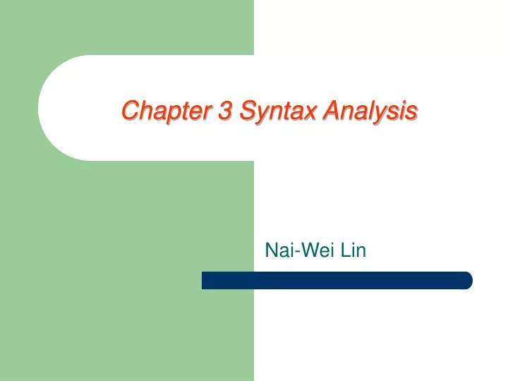 PPT - Chapter 3 Syntax Analysis PowerPoint Presentation, free download ...