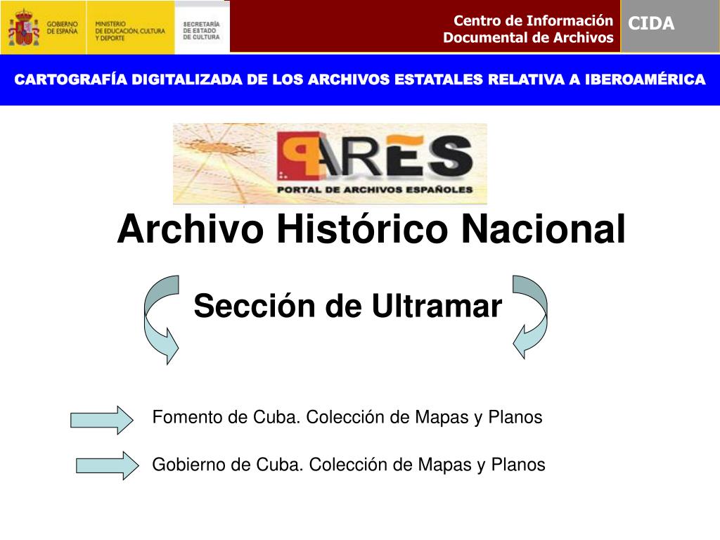 PPT - Cartografía digitalizada de los archivos estatales relativa a  Iberoamérica PowerPoint Presentation - ID:4967157
