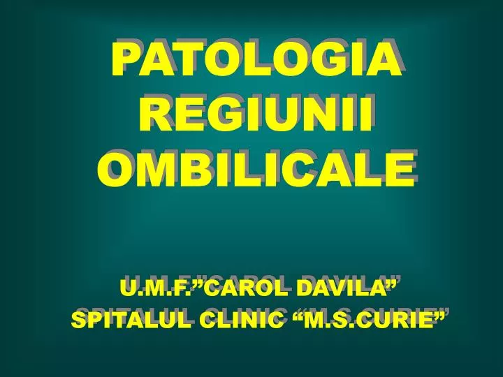 patologia regiunii ombilicale n.
