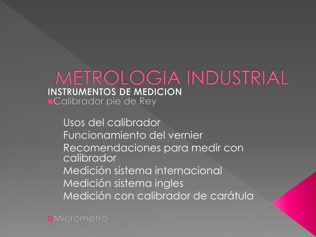 PPT - METROLOGIA INDUSTRIAL PowerPoint Presentation, free download -  ID:4968387