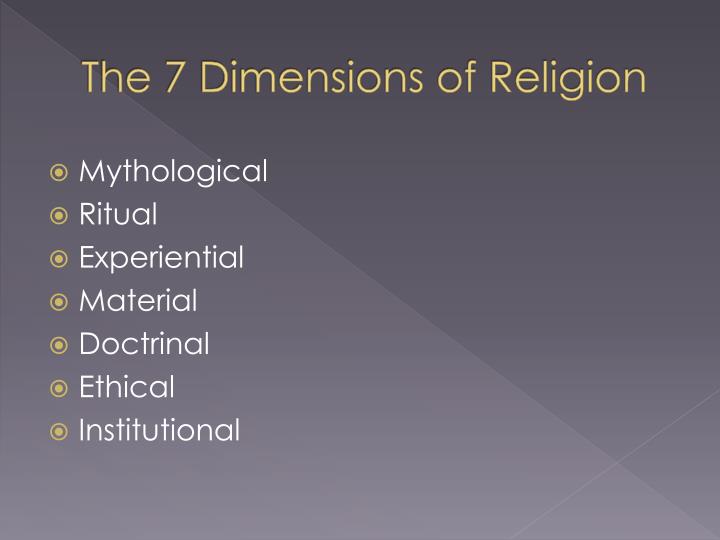 dimensions of religions A world-renowned religion scholar explores the world's major religions and comparable secular systems of thought in this unusually wide-ranging and accessible work. dimensions of religions A world-renowned religion scholar explores the world's major religions and comparable secular systems of thought in this unusually wide-ranging and accessible work.