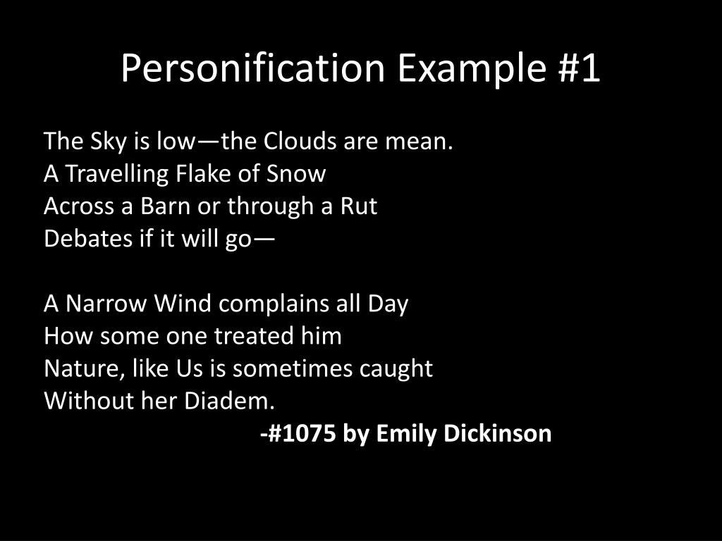 personification poems examples